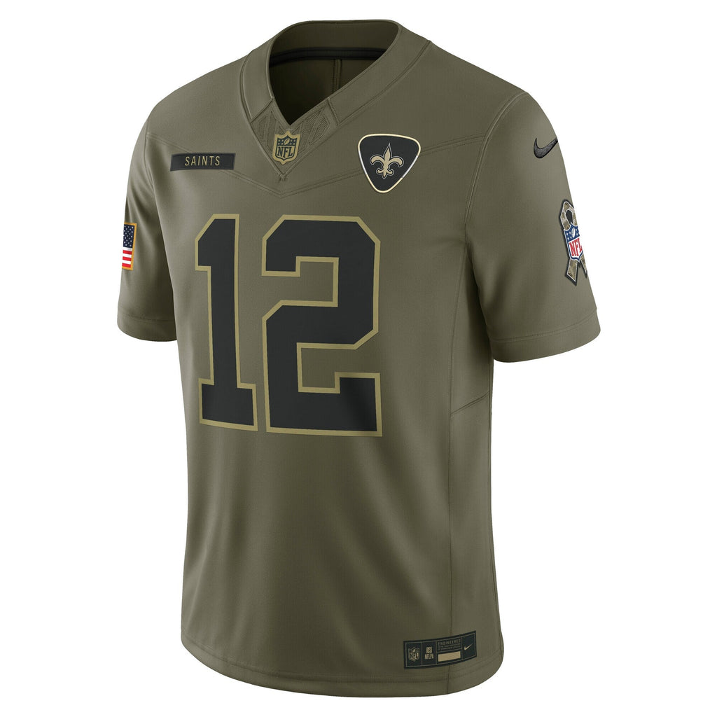 New Orleans Saints Chris Olave Olive 2025 Salute to Service Limited Jersey
