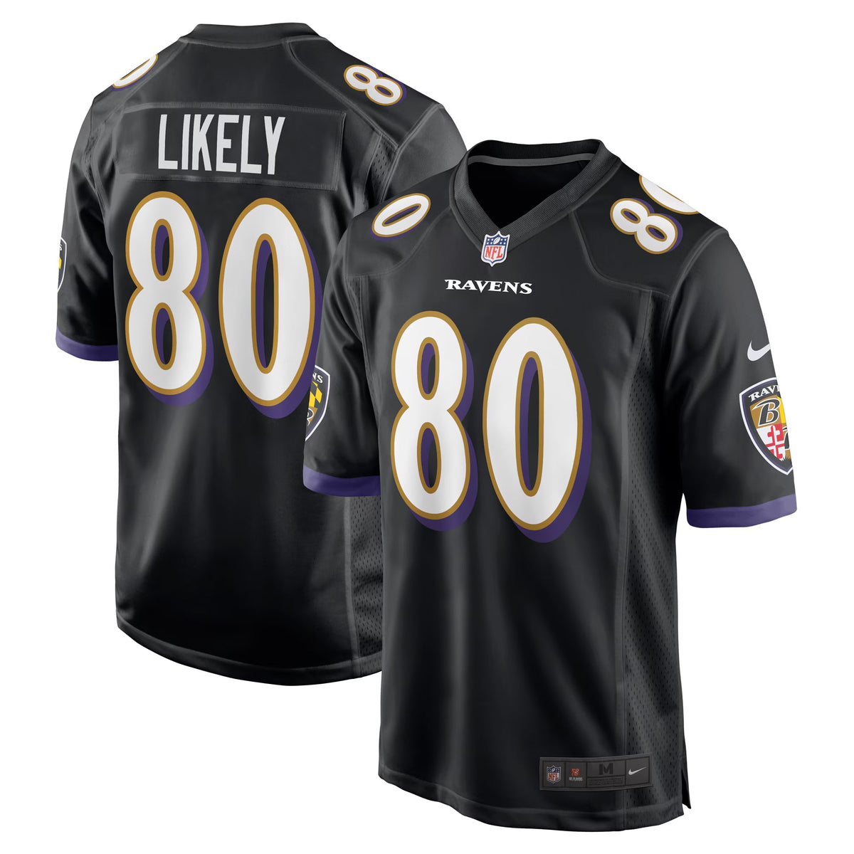 Baltimore Ravens Isaiah Likely Black Alternate Game Jersey