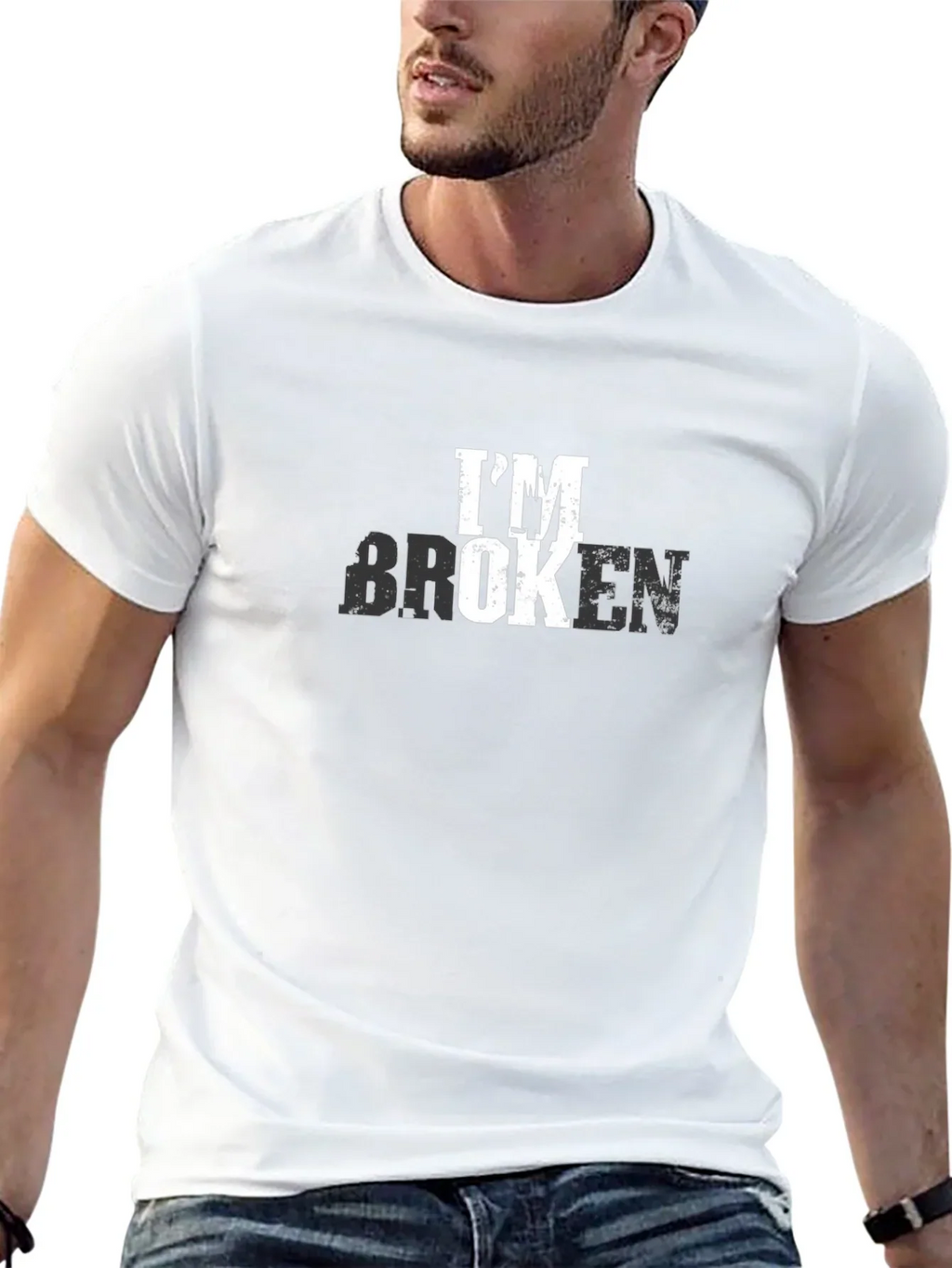 Im Broken Graphic T-Shirt - Distressed Print