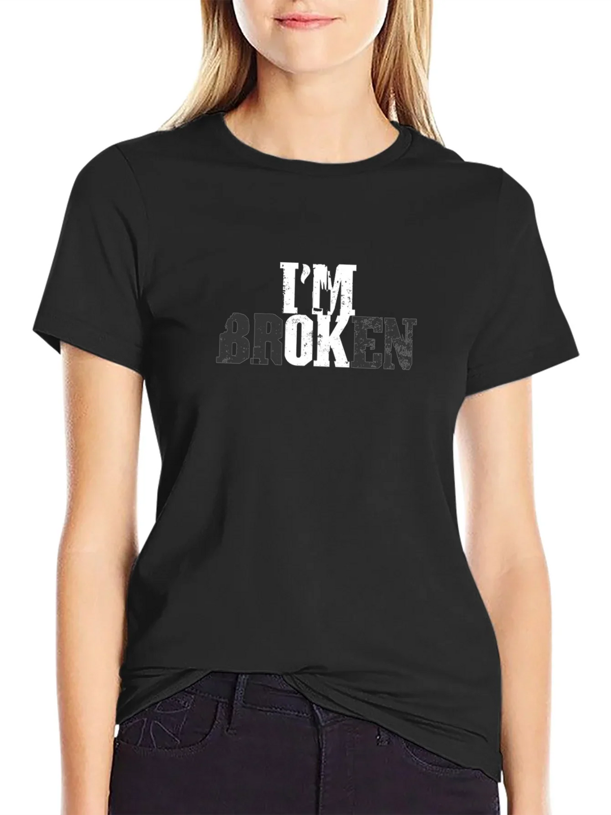 Im Broken Graphic T-Shirt - Distressed Print