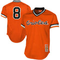 Baltimore Orioles #8 Cal Ripken Jr Orange 1988 Authentic Cooperstown Collection Mesh Batting Practice Jersey Baseball Jerseys