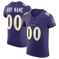 Custom B.Ravens Purple Scarlet Vapor F.U.S.E. Elite Jersey Stitched American Football Jerseys
