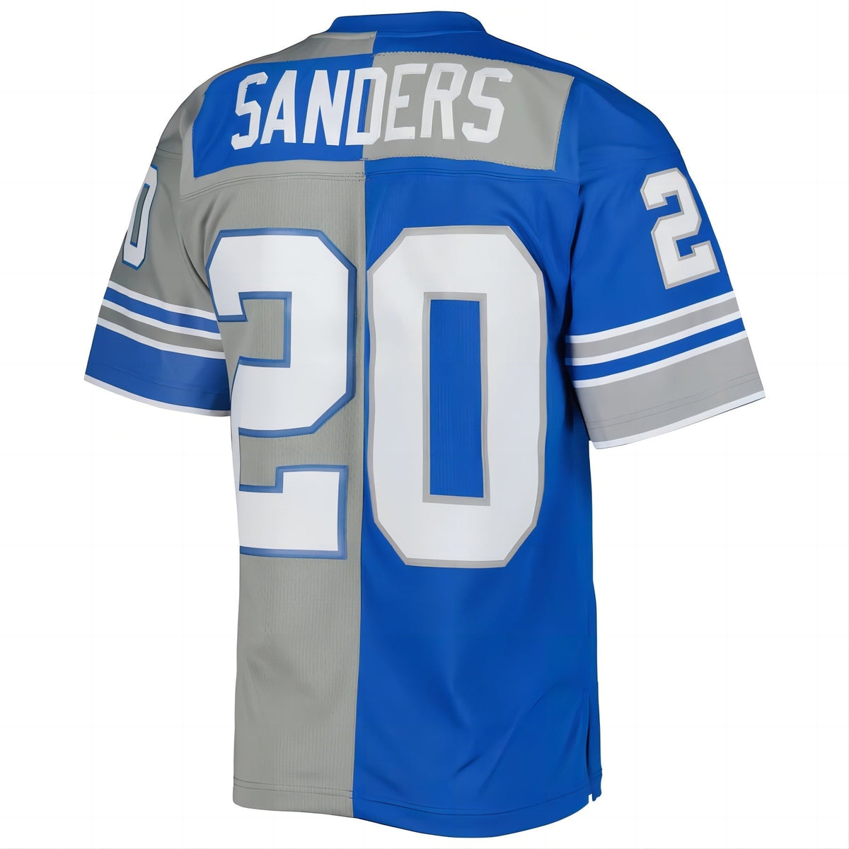 D.Lions #20 Barry Sanders 1996 Split Legacy Replica Jersey SilverBlue Stitched American Football Jerseys
