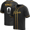 Atlanta Braves #0 Alan Rangel Black Golden Alternate Jersey Stitches Baseball Jerseys