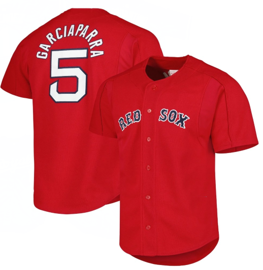 Boston Red Sox #5 Nomar Garciaparra Red Cooperstown Collection Authentic Stitched Baseball Jersey