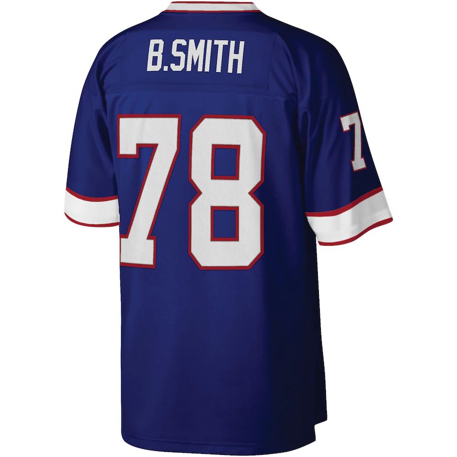 B.Bills #78 Bruce Smith Royal 1990 Legacy Replica Jersey Stitched American Football Jerseys