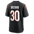 C.Bengals #30 Chase Brown Black Team Game Stitched American Football Jerseys