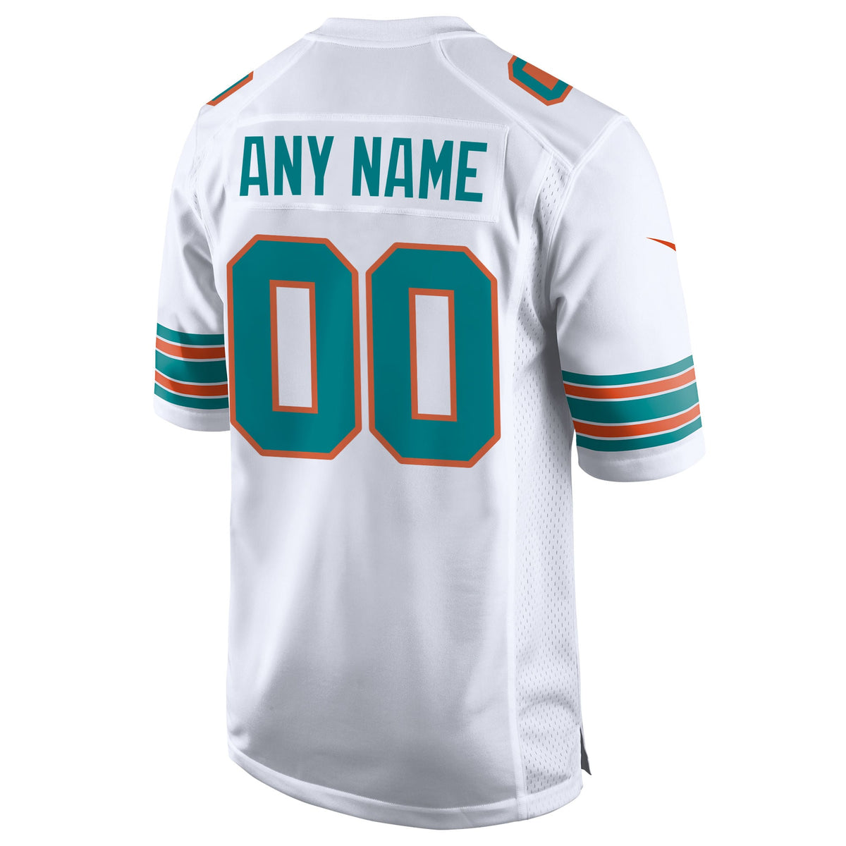 Miami Dolphins White Alternate Custom Game Jersey