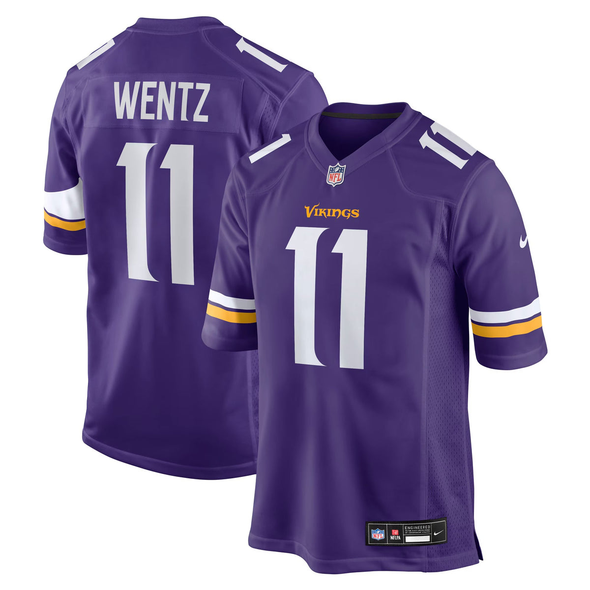 Minnesota Vikings Carson Wentz Purple Team Game Jersey