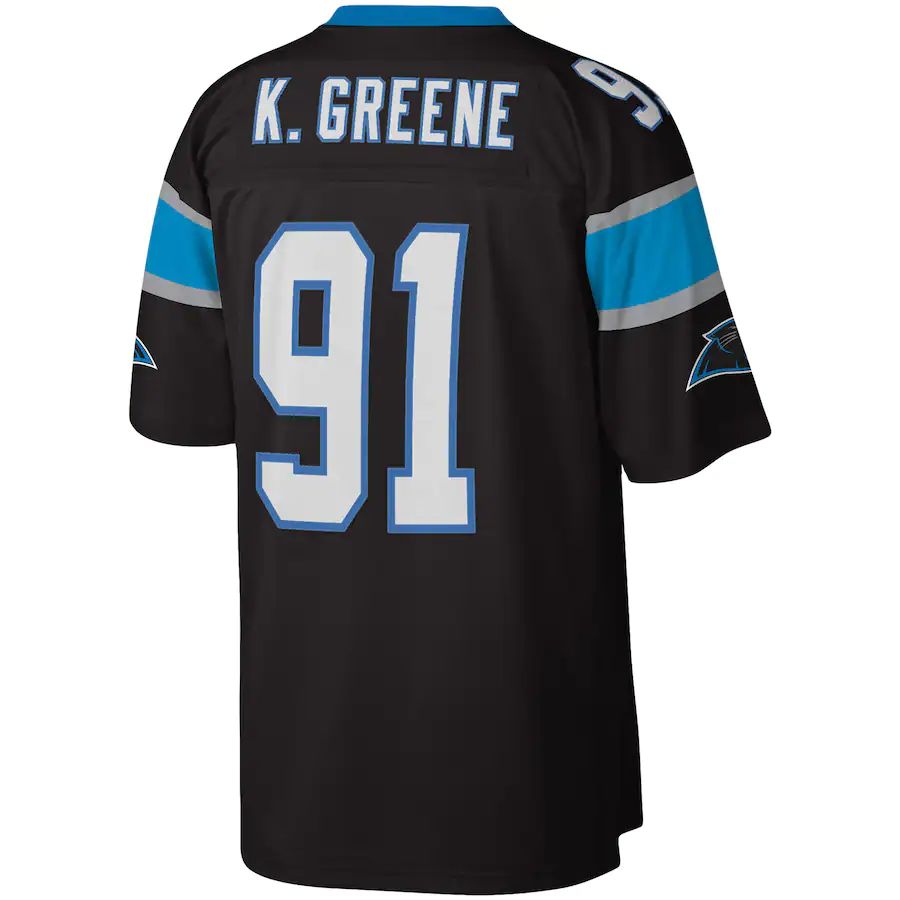 C.Panthers #91 Kevin Greene Black Legacy Replica Jersey Stitched American Football Jerseys