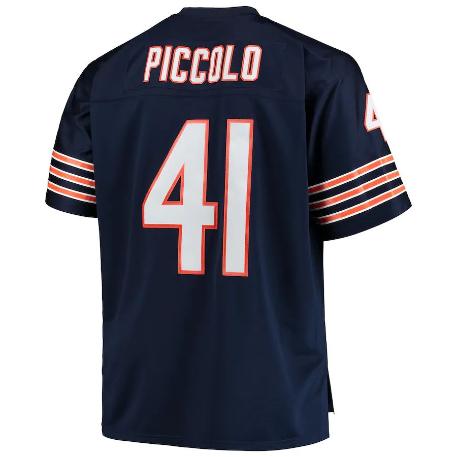 C.Bears #41 Brian Piccolo Navy Big & Tall 1969 Retired Player Replica Jersey Stitched American Football Jerseys