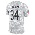 C.Bears #34 Walter Payton Arctic Camo 2024 Salute to Service Retired Player Limited Stitched American Football Jerseys