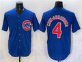 Chicago Cubs #4 Pete Crow-Armstrong Royal Cool Base Stitched Baseball Jersey