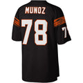 C.Bengals #78 Anthony Munoz Black Legacy Replica Jersey Stitched American Football Jerseys