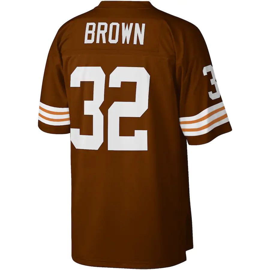 C.Browns #32 Jim Brown Brown Legacy Replica Jersey Stitched American Football Jerseys