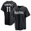 Cleveland Guardians #11 Jos Ramrez Black Lights Out Limited Stitched Baseball Jersey