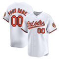 Custom Baltimore Orioles Home Limited Jersey White Stitched Baseball Jersey