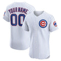 Custom Chicago Cubs Home Elite Jersey White Baseball Jerseys