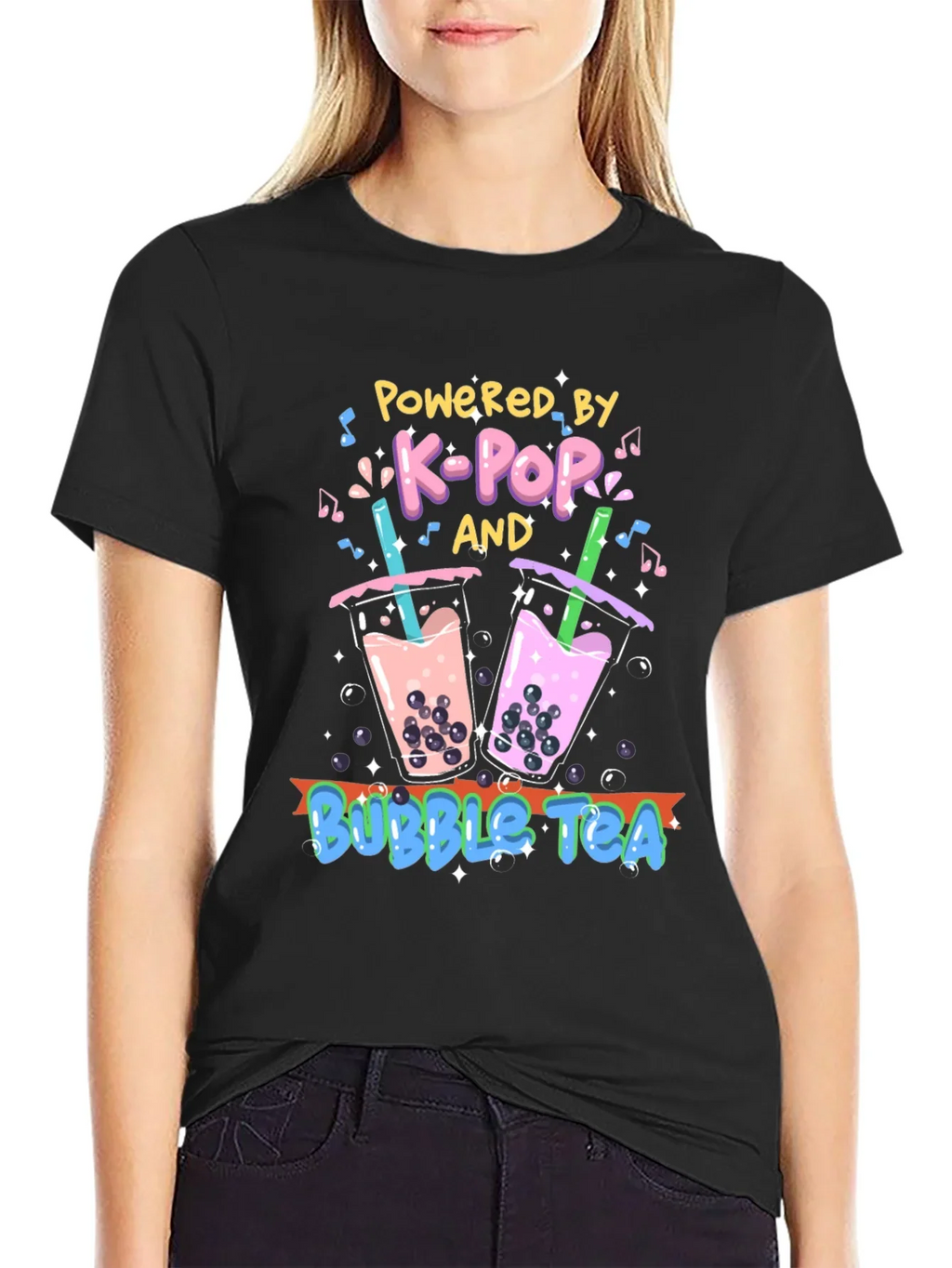 K-Pop and Bubble Tea Graphic T-Shirt