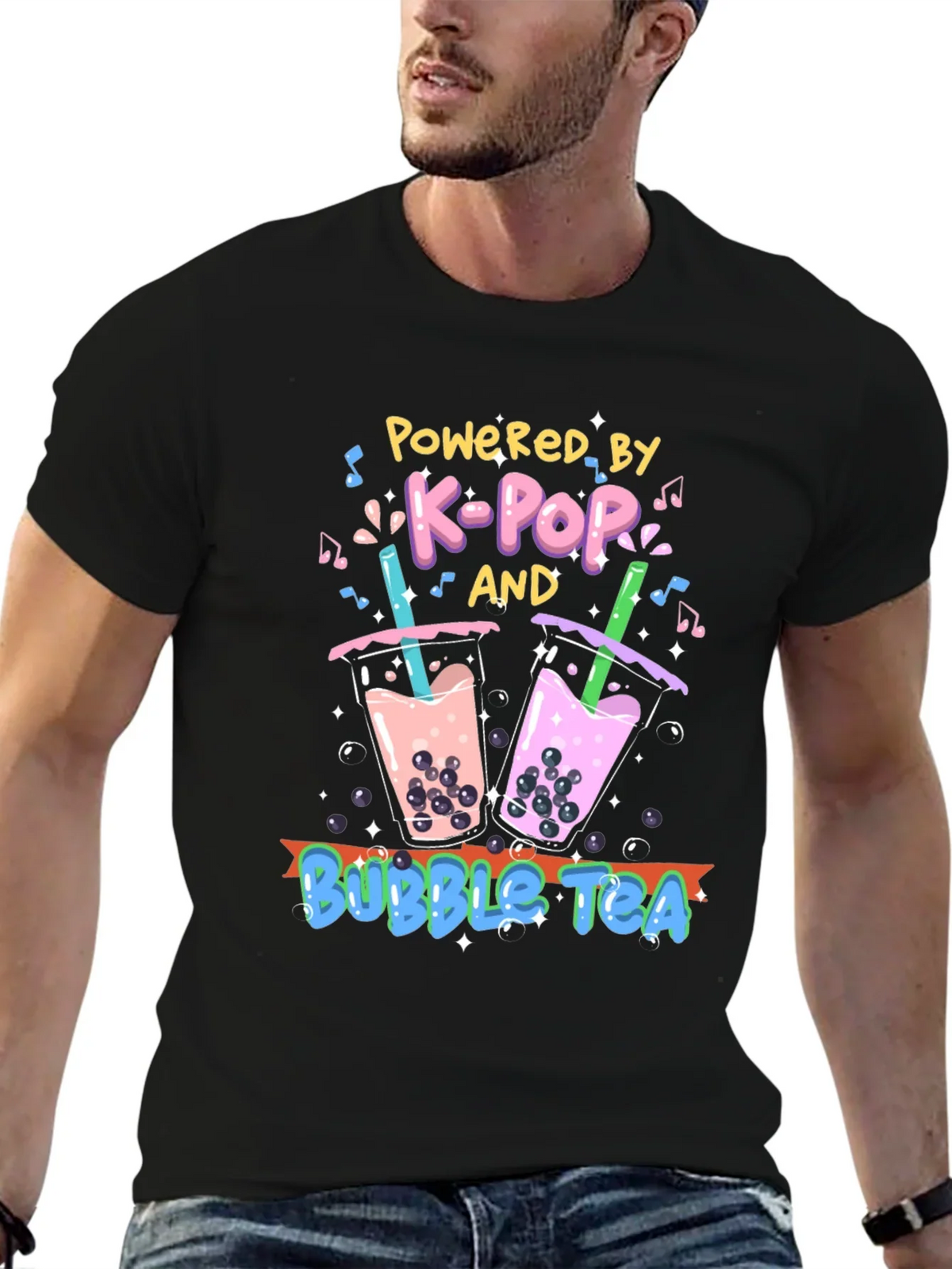 K-Pop and Bubble Tea Graphic T-Shirt