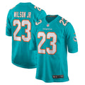 Miami Dolphins Jeff Wilson Jr. Aqua Game Player Jersey