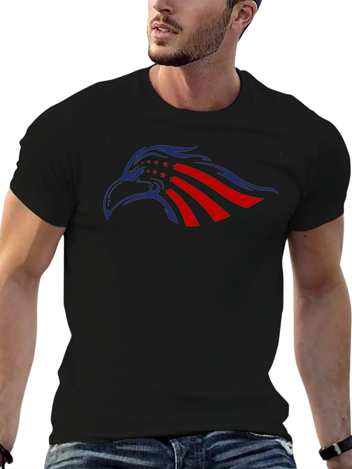 American Eagle Graphic T-Shirt - Patriotic Style