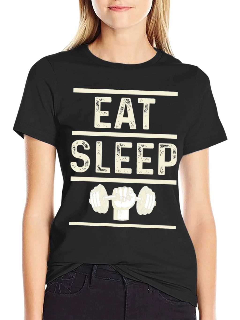 Eat Sleep Lift Black Graphic T-Shirt