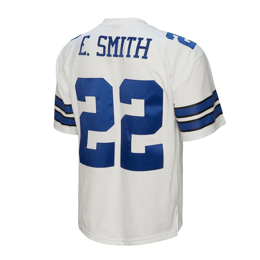 D.Cowboys #22 Emmitt Smith White 1992 Legacy Replica Jersey Stitched American Football Jerseys