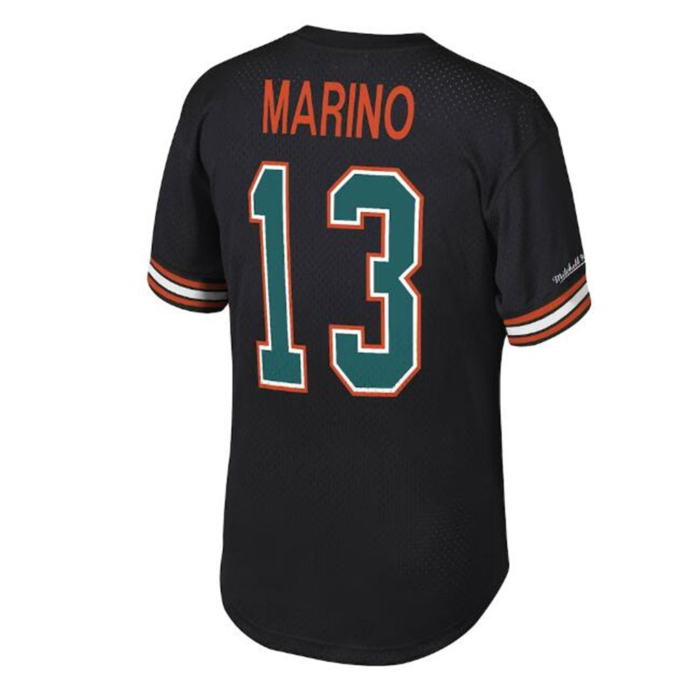 M.Dolphins #13 Dan Marino Retired Player Name & Number Mesh Top - Black Stitched American Jerseys