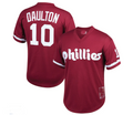 Philadelphia Phillies #10 Darren Daulton Cooperstown Collection Mesh Batting Practice Jersey - Burgundy Baseball Jerseys