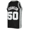 S.Antonio Spurs #50 David Robinson  1998-99 Hardwood Classics Swingman Throwback Jersey Black Stitched American Basketball Jersey
