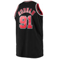 C.Bulls #91 Dennis Rodman Big & Tall Hardwood Classics Swingman Jersey Black Stitched American Basketball Jersey