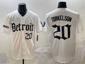 Detroit Tigers #20 Spencer Torkelson White 'Motor Gothic Edition' Vapor Premier Limited Stitched Baseball Jersey