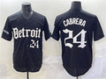 Detroit Tigers #24 Miguel Cabrera Black 'Motor Gothic Edition' Vapor Premier Limited Stitched Baseball Jersey