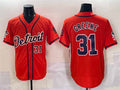 Detroit Tigers #31 Riley Greene Orange With Patch Vapor Premier Limited Stitched Baseball Jersey