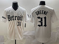Detroit Tigers #31 Riley Greene White 'Motor Gothic Edition' Vapor Premier Limited Stitched Baseball Jersey