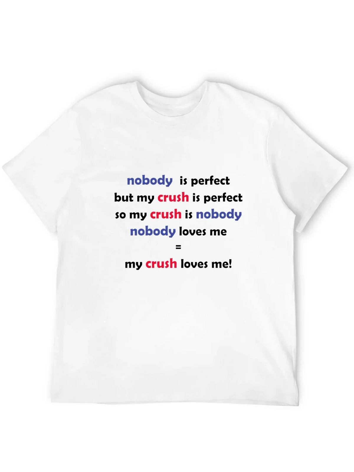 Funny Crush T-Shirt - Nobody is Perfect