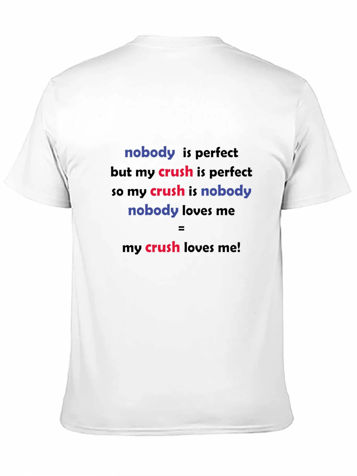 Funny Crush T-Shirt - Nobody is Perfect