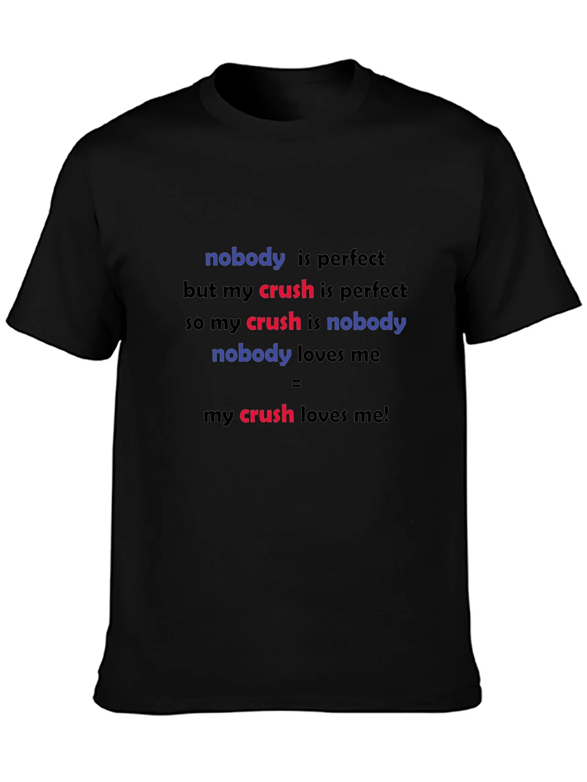 Funny Crush T-Shirt - Nobody is Perfect