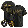 Custom Los Angeles Dodgers Vin Patch & Kobe Bryant Signature Vapor Premier Limited C All Stitched Baseball Jersey