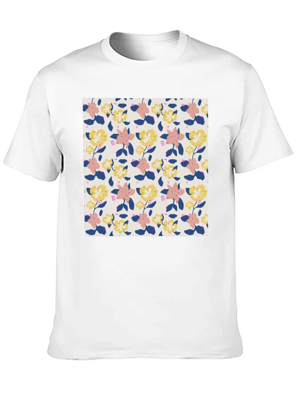 Floral Pattern Tee - Stylish Comfort