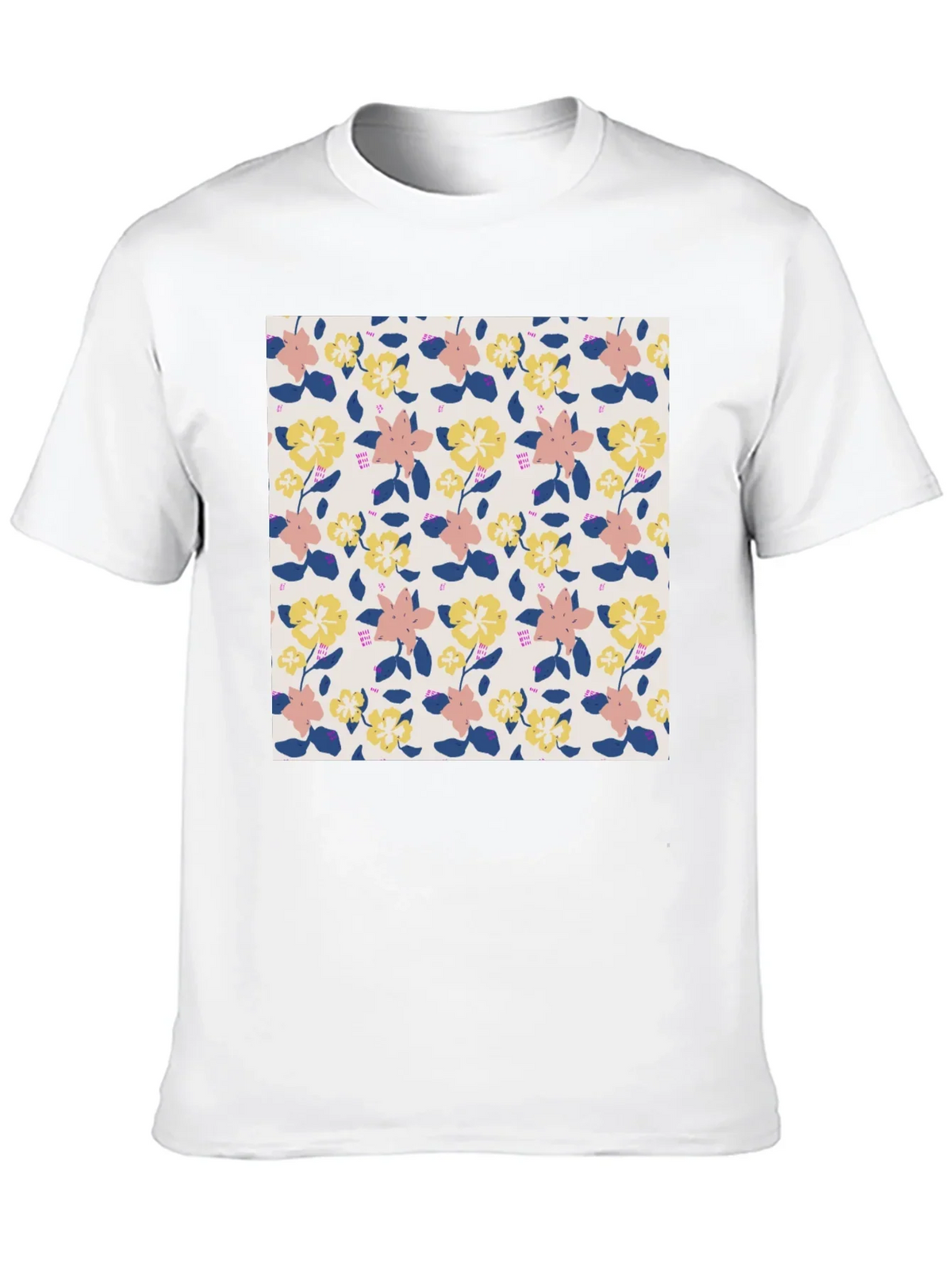 Floral Pattern Tee - Stylish Comfort
