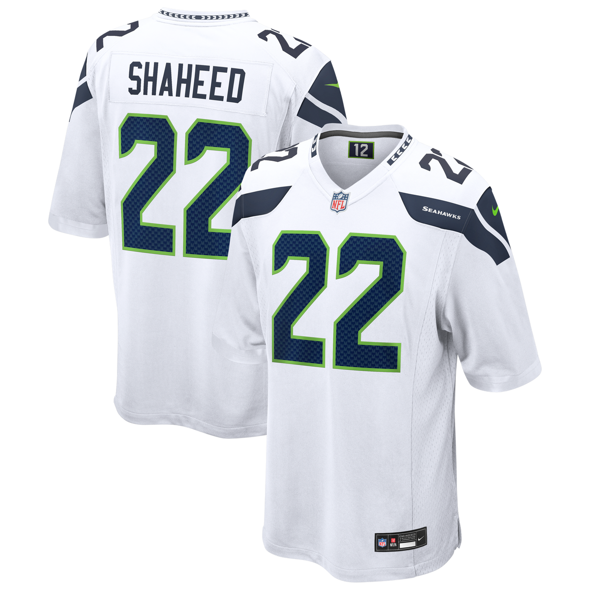 Seattle Seahawks Rashid Shaheed White Game Jersey