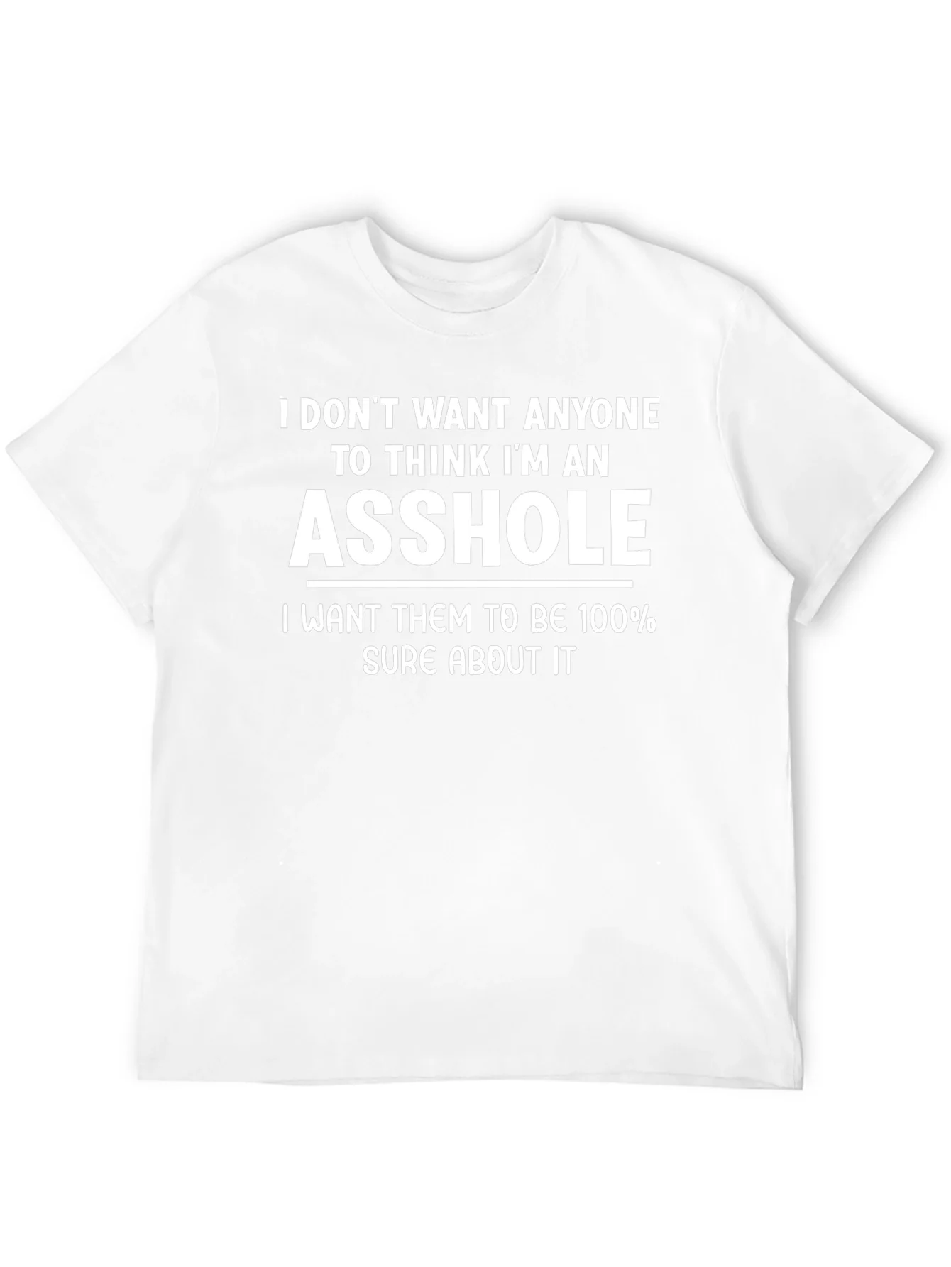 Funny ASS HOLE Statement Black T-Shirt