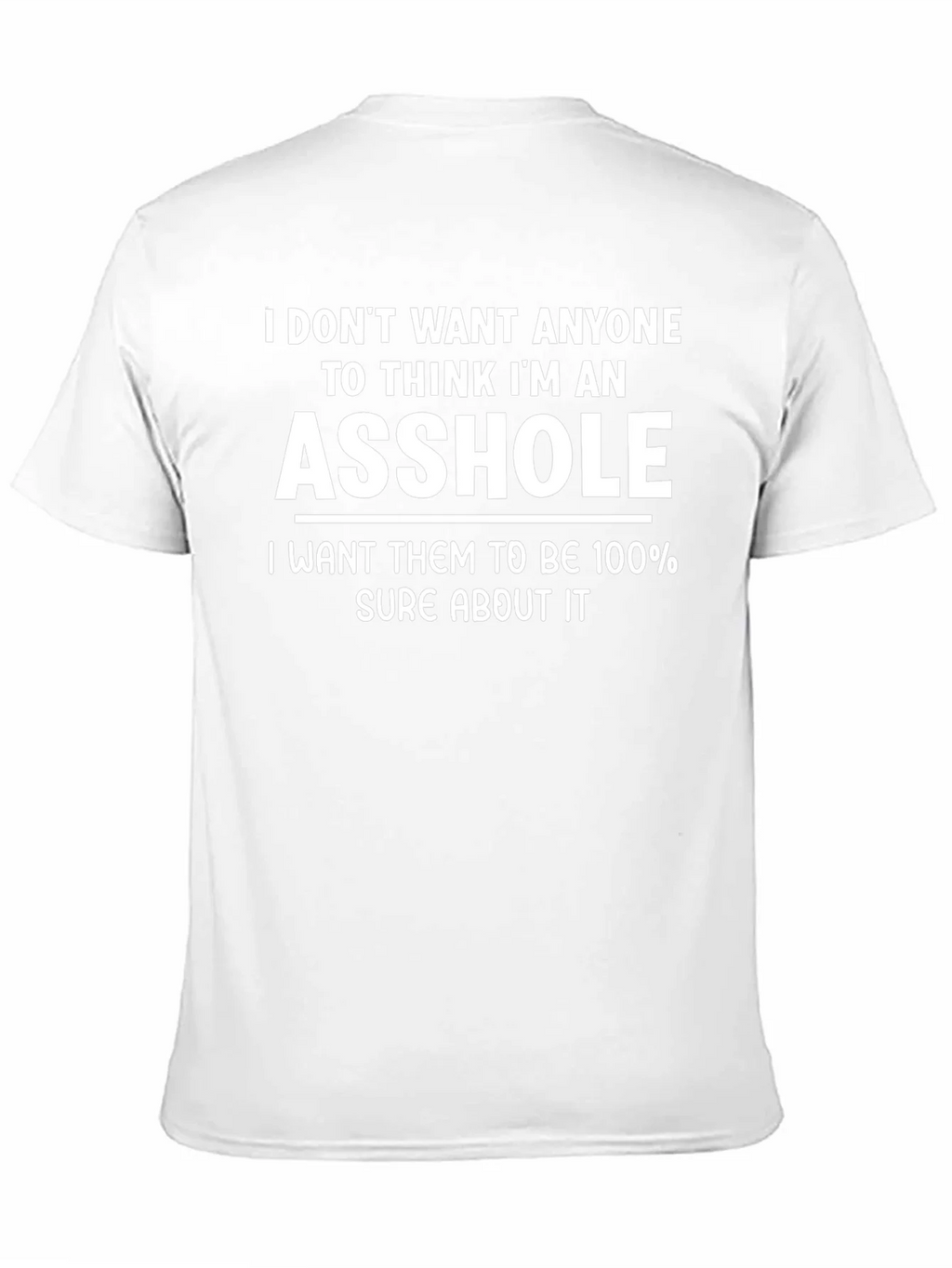 Funny ASS HOLE Statement Black T-Shirt