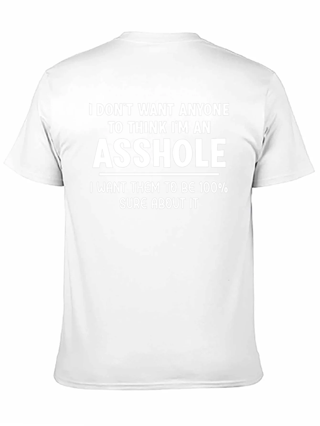 Funny ASS HOLE Statement Black T-Shirt