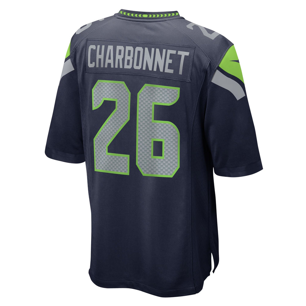 Seattle Seahawks Zach Charbonnet College Navy Game Jersey