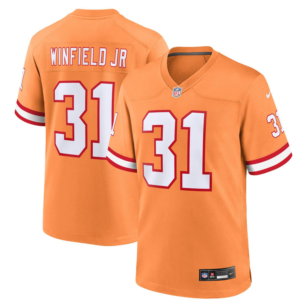 Tampa Bay Buccaneers Antoine Winfield Jr. Orange Throwback Game Jersey