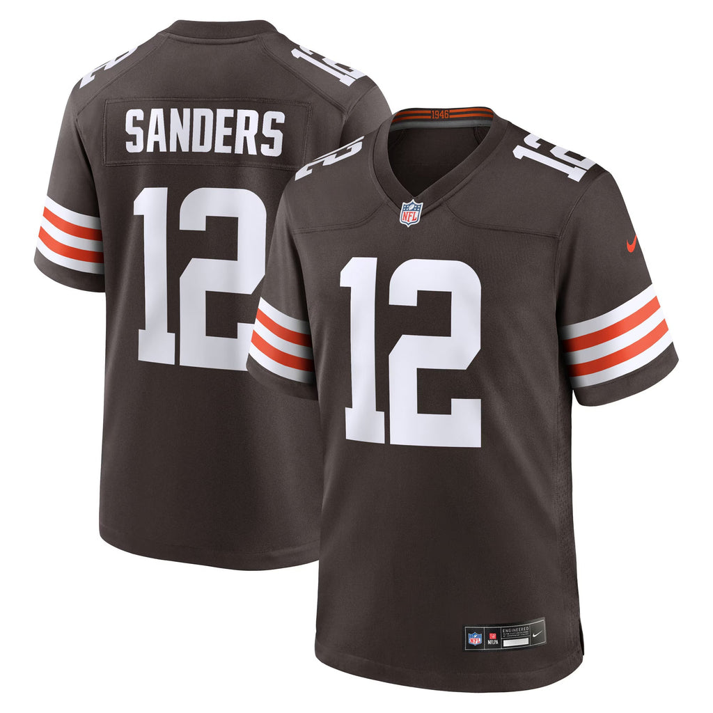 Cleveland Browns Shedeur Sanders Brown 2025 NFL Draft Game Jersey