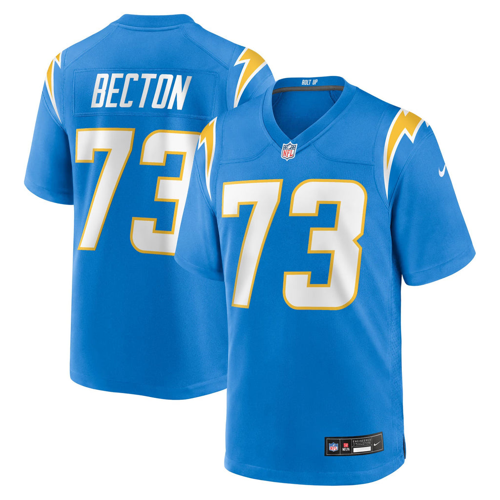 Los Angeles Chargers Mekhi Becton Powder Blue Team Game Jersey